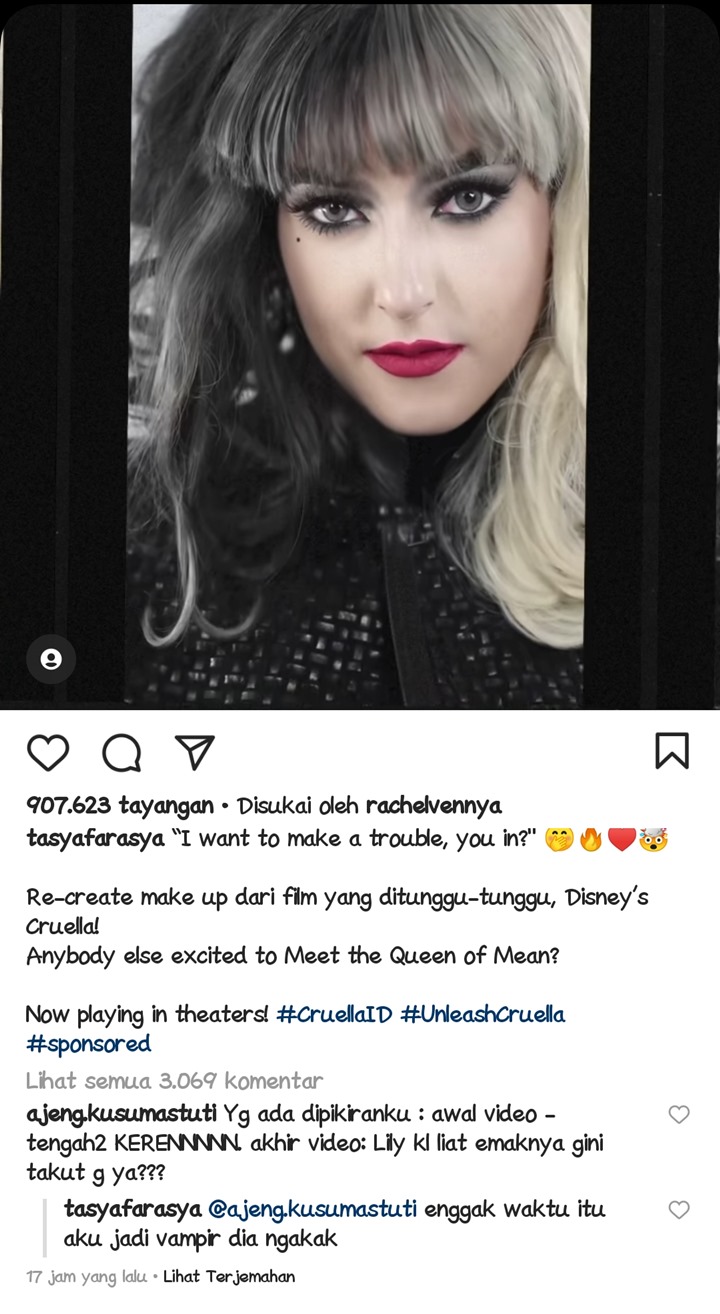 Tasya Farasya Dandan \'Seram\' Jadi Cruella, Bayinya Bereaksi Takut?