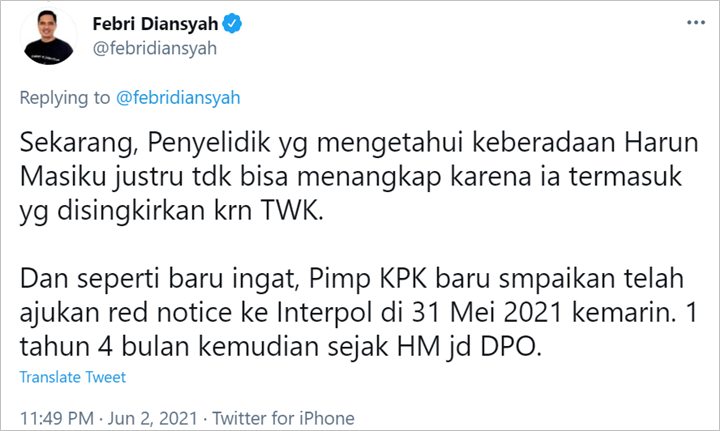 Eks Jubir KPK