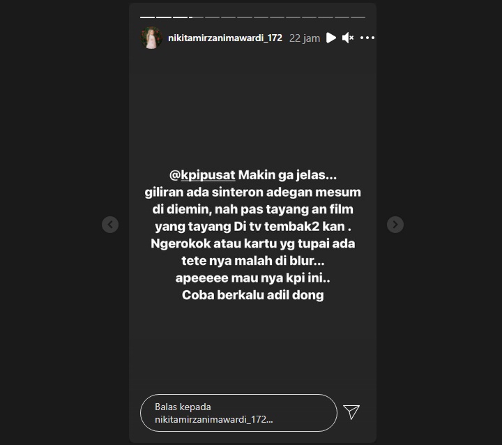 Masih Jadi Kontroversi, Nikita Mirzani Ikut Sentil KPI Soal Sinetron \'Zahra\'