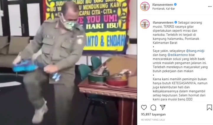 Terjadi di Kampung Halamannya, Ifan Seventeen Teriris Lihat Satpol PP Hancurkan Ukulele