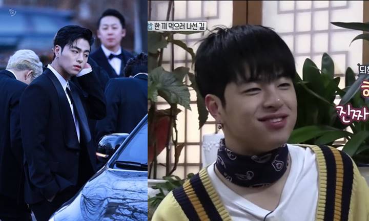 Penampilan kasual dan kenakan setelan Junhoe iKON