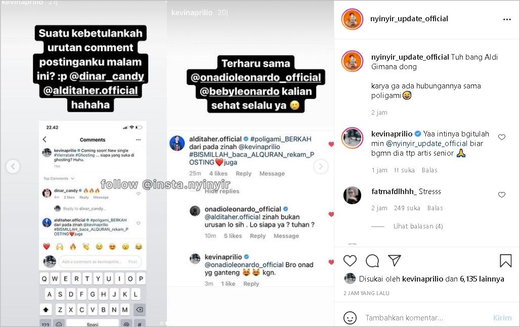 Kevin Aprilio Disinggung Soal Poligami Oleh Aldi Taher, Pembelaan Menohok Onad Bikin Terharu