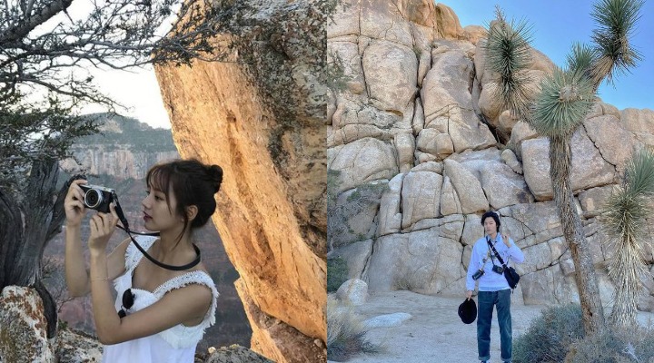 Hyeri tampak sedang mengabadikan potret Ryu Jun Yeol 