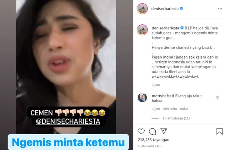 Dewi Persik Ngemis Ketemu Denise