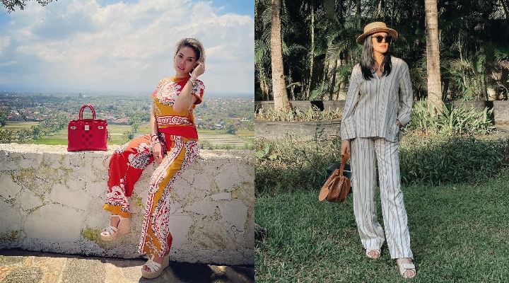 Foto OOTD dengan suasana alam