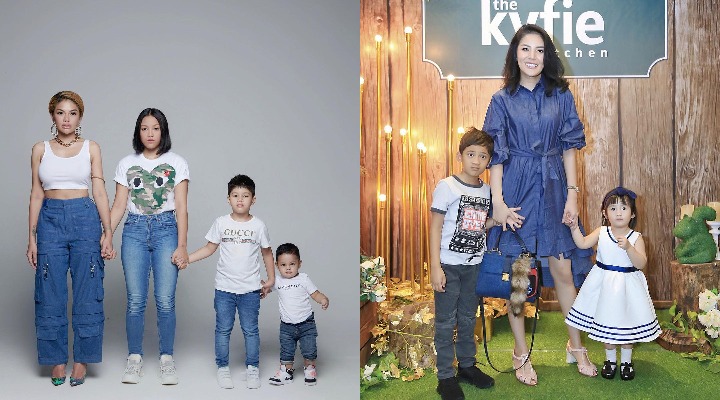 Potret kompak dengan anak-anaknya