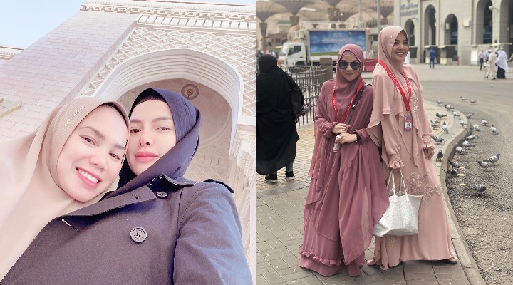 Keduanya tampak adem saat mengenakan hijab