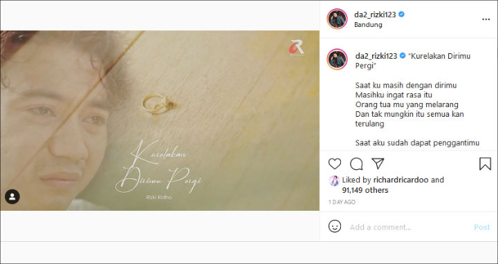 Lirik Lagu Baru Rizki Da Disorot Baju Lamaran Lesty Kejora Disebut Mirip Dinda Hauw Topik Pagi