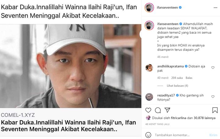 Ifan Seventeen Dikabarkan Meninggal Karena Kecelakaan