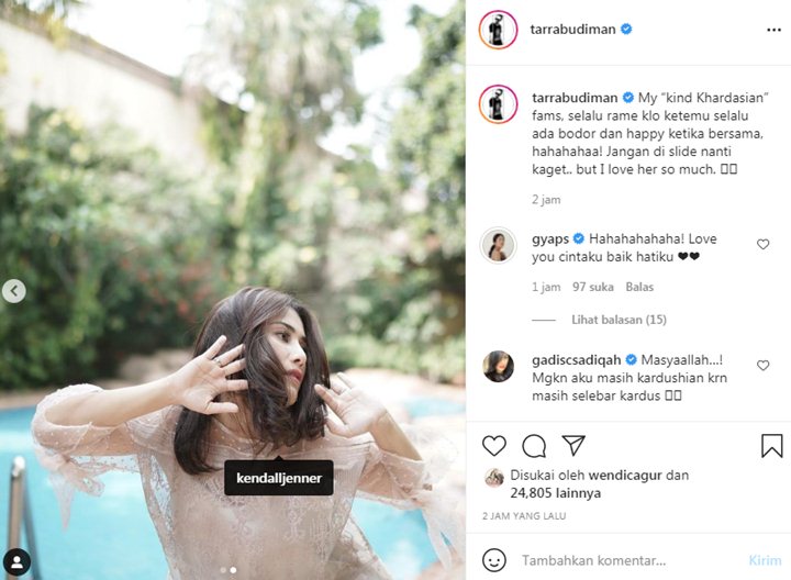 Tara Budiman Tunjukkan Cintanya untuk Sang Istri