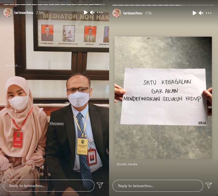Larissa Chou Hadiri Sidang Putusan Cerai Didampingi Pengacara, Alvin Faiz Absen Lagi?