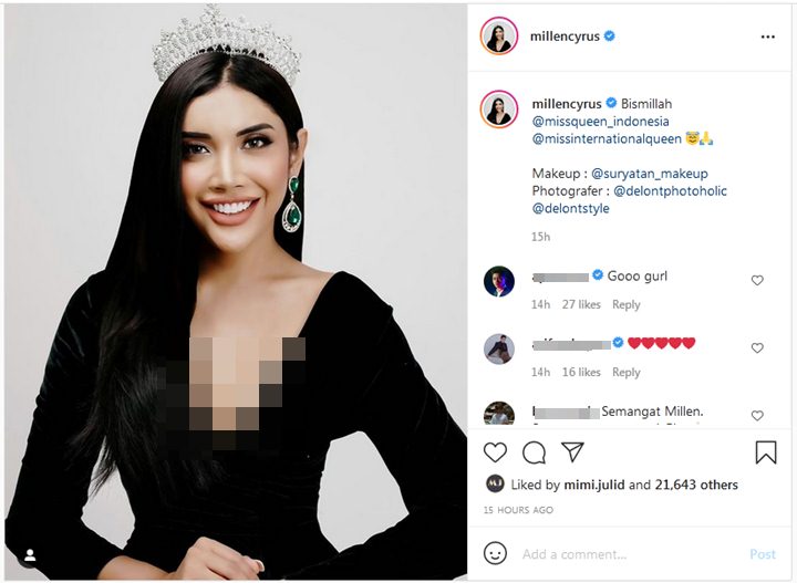 Sempat Disindir, Millendaru Tampil Kenakan Mahkota Banjir Dukungan: Bismillah Miss Queen Indonesia