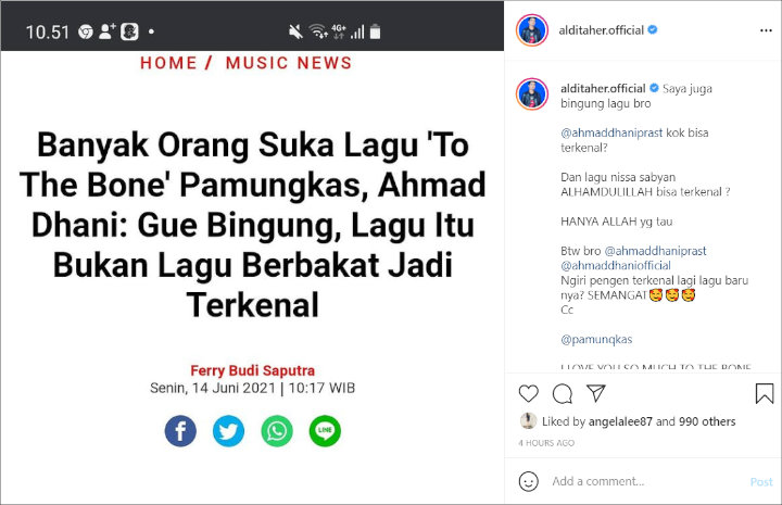 Aldi Taher Kini Senggol Ahmad Dhani, Tuding Iri pada Ketenaran Pamungkas