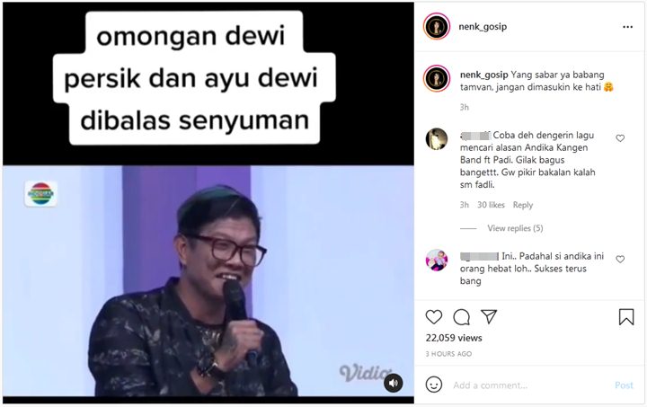 Reaksi Andika Saat Dijadikan Bahan Candaan Dewi Persik-Ayu Dewi Disorot, Tuai Pujian