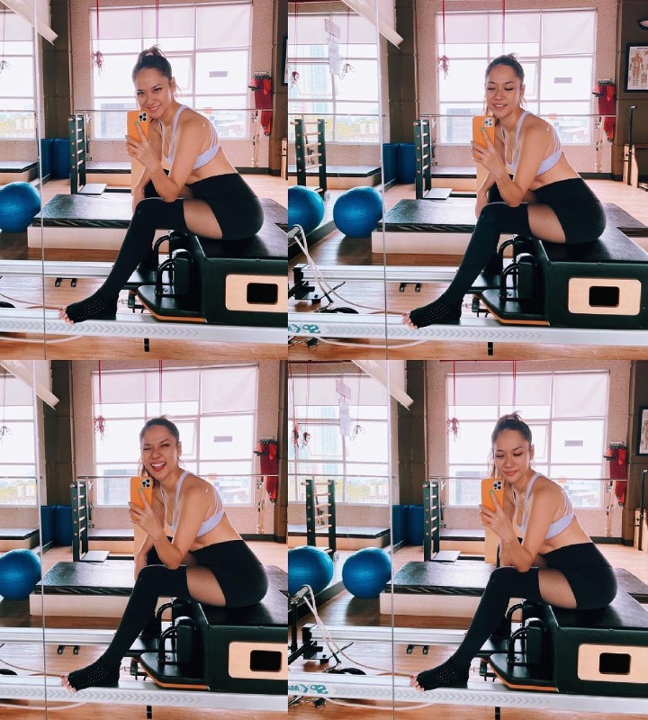 Tak lupa, BCL membagikan foto <i>selfie</i>-nya saat sedang berkeringat dan kelelahan