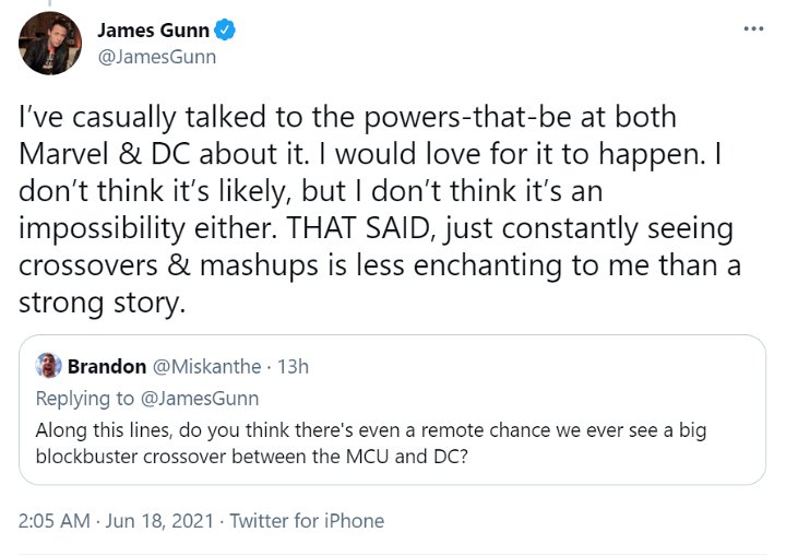 James Gunn Bicara ke Marvel dan DC Soal Crossover \'Guardians of the Galaxy\' dan \'Suicide Squad\'