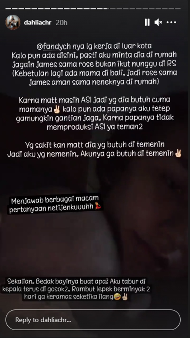 Fandy Christian Dikritik Gegara Tak Ikut Urus Anak Sakit, Dahlia Poland Beri Jawaban Cerdas