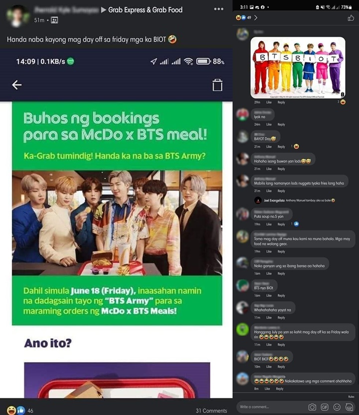Driver Ojolnya Hina BTS Homoseksual, Begini Tanggapan Grab Filipina 1