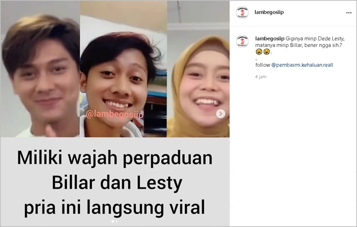 Pria Ini Mendadak Disorot Disebut Miliki Wajah Perpaduan Rizky Billar dan Lesty Kejora, Setuju?