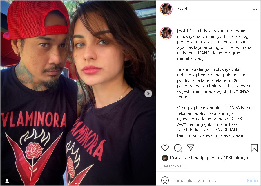 Jerinx SID Akui Kritisi Isu yang Disetujui Istri: Agar Tak Lagi Berujung Bui