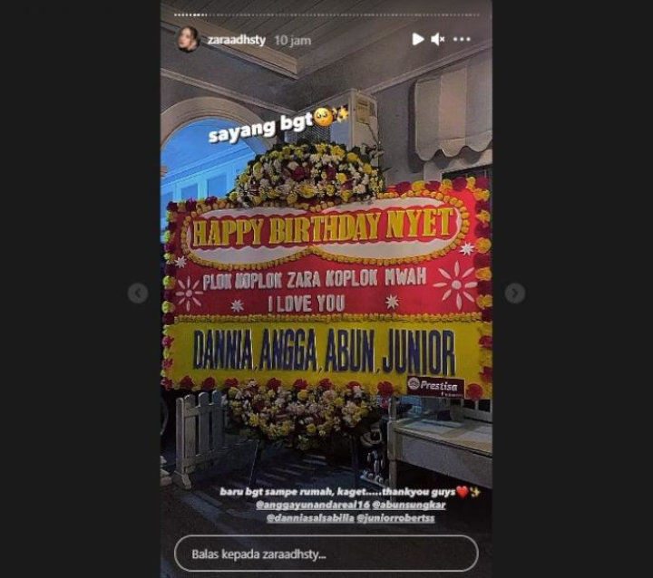 Ultah ke-18, Adhisty Zara Kaget Dapat Hadiah Ini dari Angga Aldi Yunanda