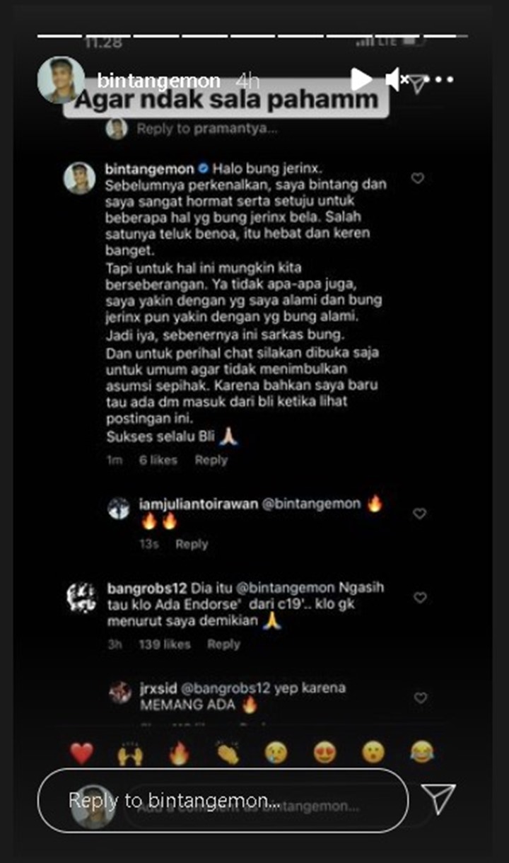 Tak Ingin Salah Paham, Bintang Emon Jelaskan ke Jerinx SID Soal Di-endorse Covid-19: Ini Sarkas Bung