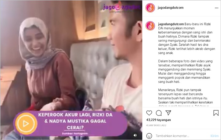Video Rizki DA Gendong Anak Seraya Bersenda Gurau dengan Nadya Mustika Auto Banjir Ucapan Syukur