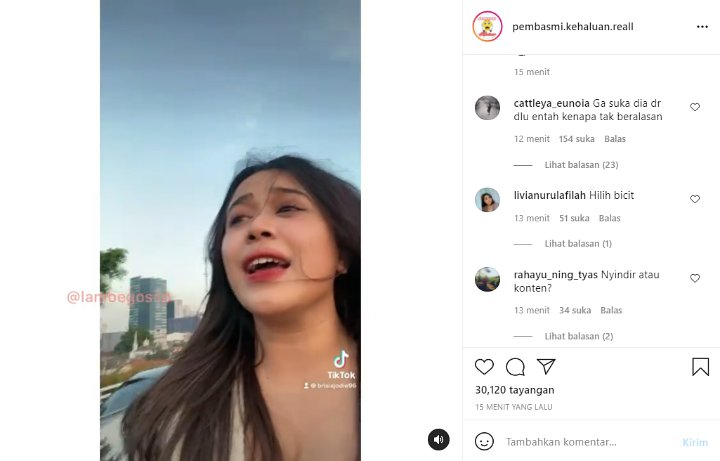 Aksi Brisia Jodie Beri Semangat dengan Teriak-Teriak Di Jalan Raya Malah Tuai Cibiran