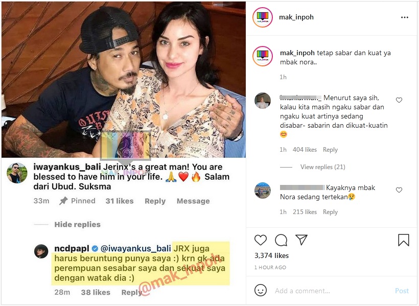 Dipuji Beruntung Punya Jerinx SID, Jawaban Nora Alexandra Justru Disebut Isyaratkan Tertekan