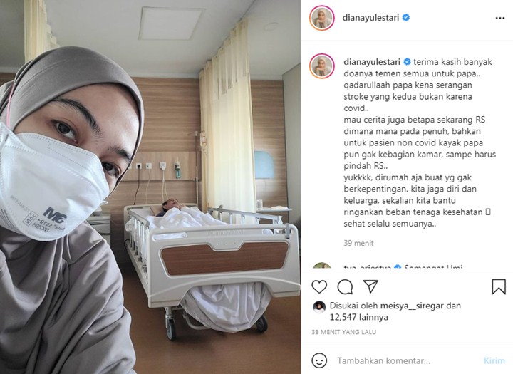 Dian Ayu Lestari Bantah Sang Ayah Terpapar Covid-19