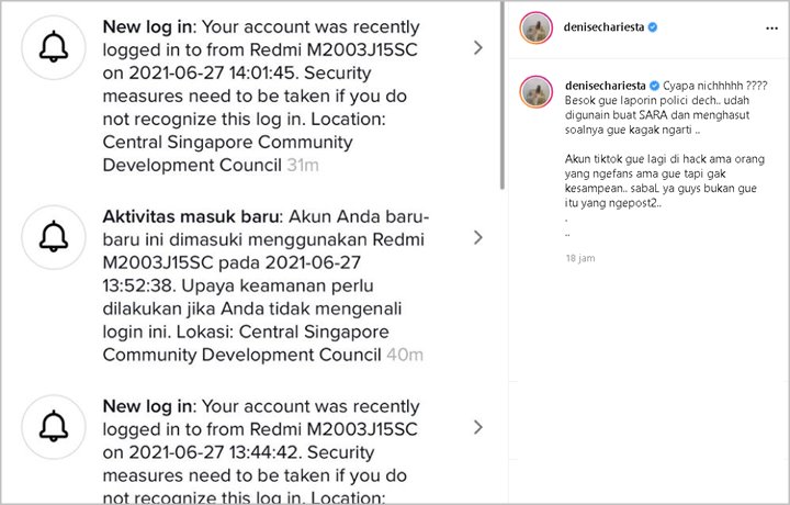 Denise Chariesta Ancam Lapor Polisi Usai Akun TikTok Kena Hack, Sudah Kantongi Identitas Pelaku?