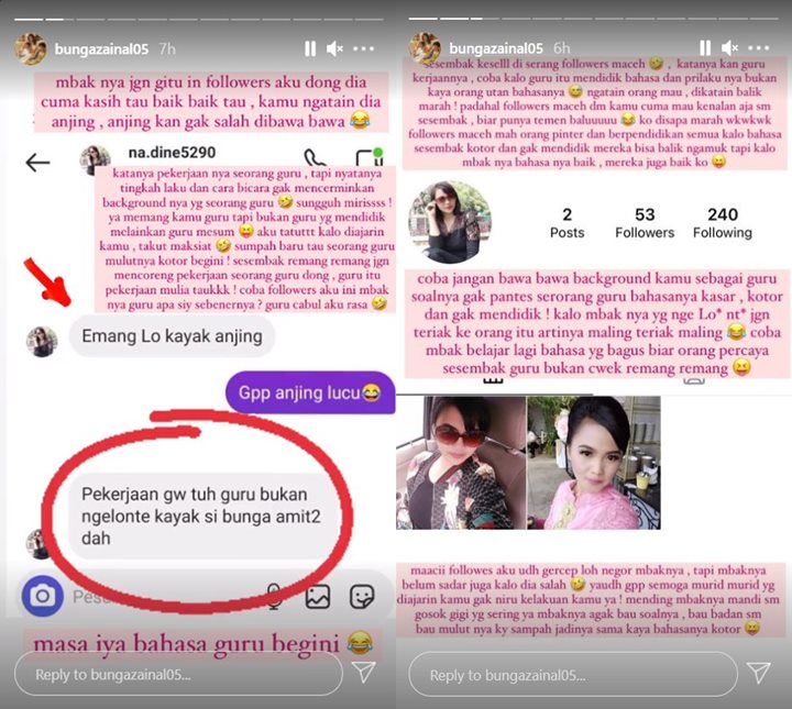 Penghina Suami Bunga Zainal \'Bau Tanah\' Ternyata Guru?
