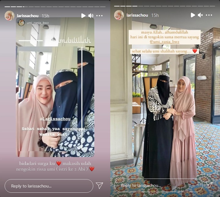 Cekcok Dengan Eks Mertua, Larissa Chou Dinasihati Istri Kedua Mendiang Ustaz Arifin Ilham