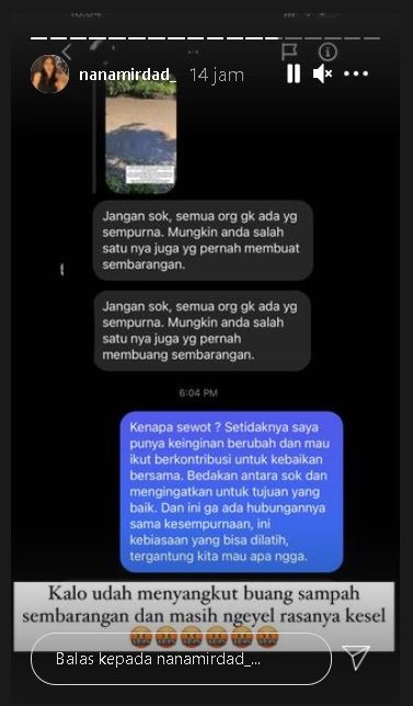 Balasan Telak Nana Mirdad Usai Malah Disebut Sok Gara-gara Ingatkan Aturan Buang Sampah: Bedakan!