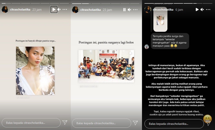 Citra Scholastika Singgung \'Panitia Surga\', Tegaskan Bukan dari Agama Tertentu