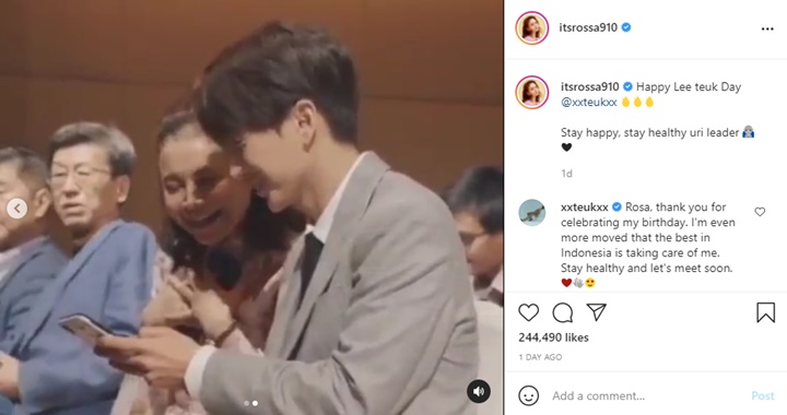 Rossa Bikin Iri, Ucapkan Selamat Ultah ke Leeteuk Super Junior Langsung Diajak Ketemuan
