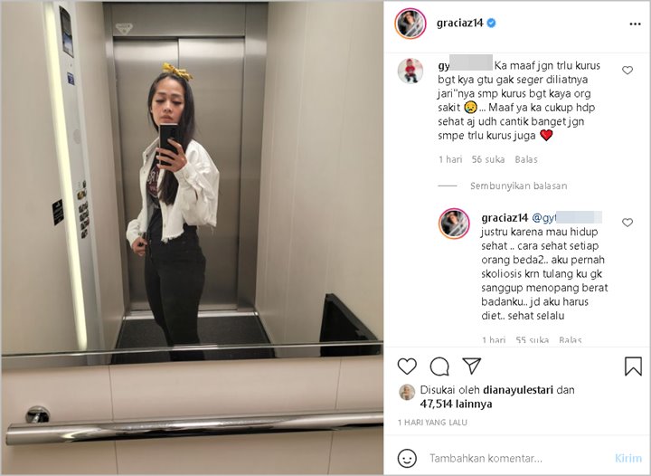 Kini Disebut Terlalu Kurus Bak Orang Sakit, Gracia Indri Jawab Cerdas Bandingkan Masa Lalu