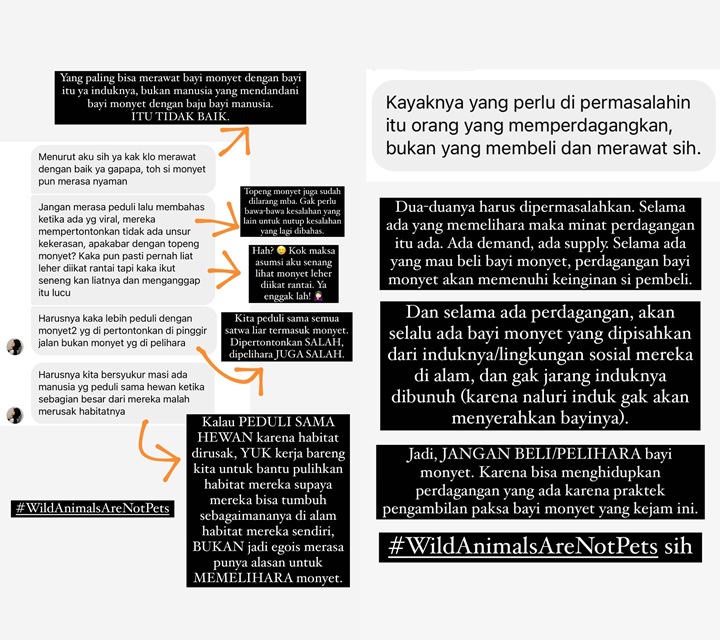Sherina Munaf Kembali Larang Pelihara Satwa Liar