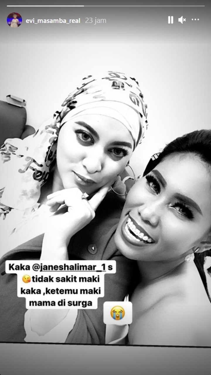 Masih Tak Percaya Jane Shalimar Meninggal, Evi Masamba Tulis Doa dan Pesan Ini