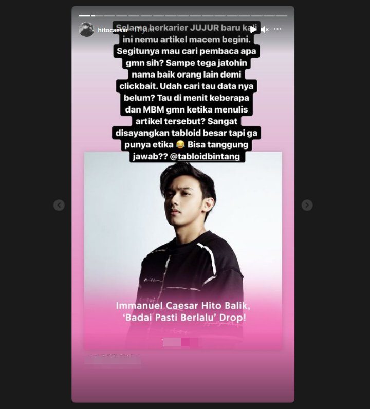 Immanuel Caesar Hito Ngamuk Soal Pemberitaan Sinetron \'Badai Pasti Berlalu\', Ada Apa?