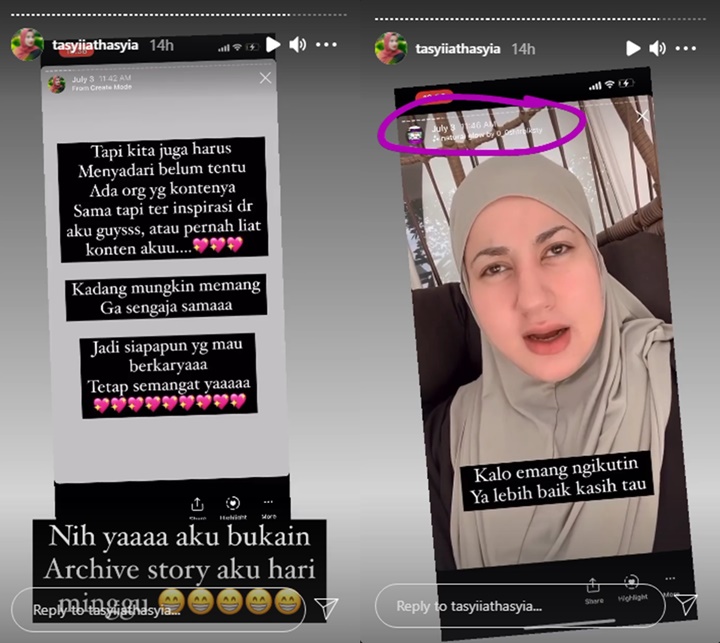 Ayu Ting Ting Dihujat, Tasyi Athasyia Beri Penjelasan Adem Soal Orang yang Suka Nyontek Konten
