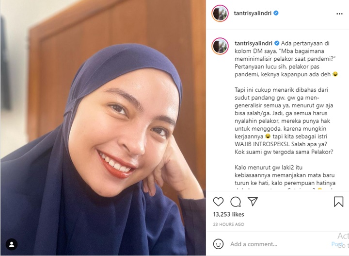 Tantri Kotak Mendadak Singgung Soal Pelakor: Sebagai Istri Wajib Introspeksi Diri