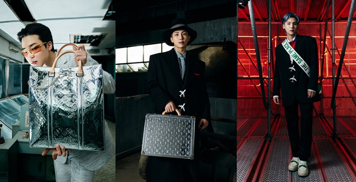 Gaya BTS di Fashion Show Louis Vuitton Tuai Pujian, V dan Jungkook Bak Vincenzo 1