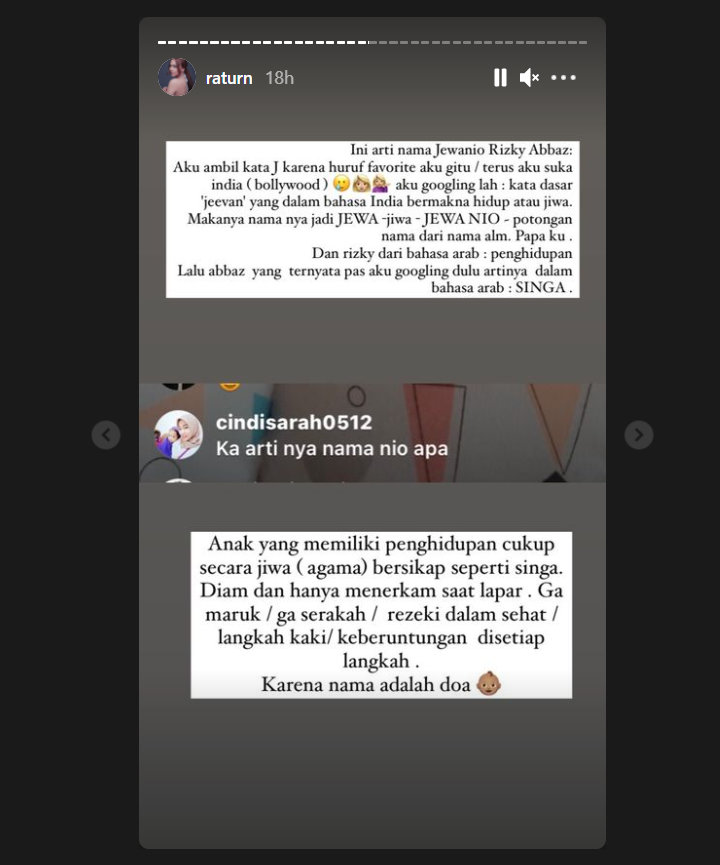 Ratu Rizky Nabila Ungkap Makna Mendalam Nama Anak Potret Berhijab Disorot