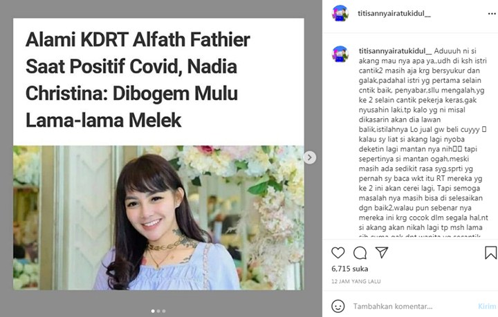 Alfath Fathier Malah Kembali Dekati Ratu Rizky Nabila?