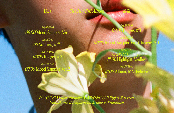 SM Bagikan Jadwal Perilisan Konten Album Debut Solo D.O., Netizen Komentari Teaser Fotonya