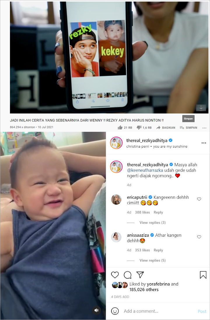 Plek Ketiplek, Wajah Putri Wenny Ariani dan Rezky Aditya Juga Kembaran dengan Athar Adik Tiri?