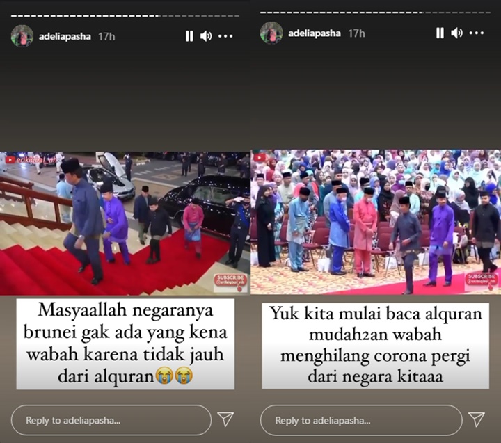 Adelia Pasha Nangis Lihat Negara Brunei Darussalam Bebas Covid, Inikah Rahasianya?