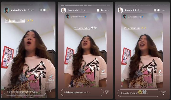 Video Cover \'Here\'s Your Perfect\' Di-repost Jamie Miller, Reaksi Tiara Andini Tuai Pujian