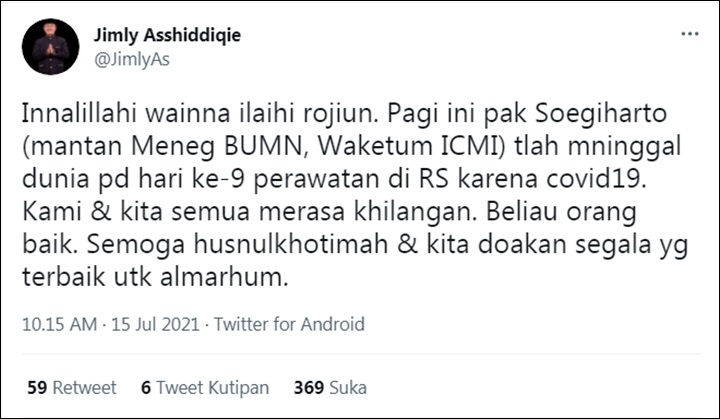 Bela Sungkawa Jimly